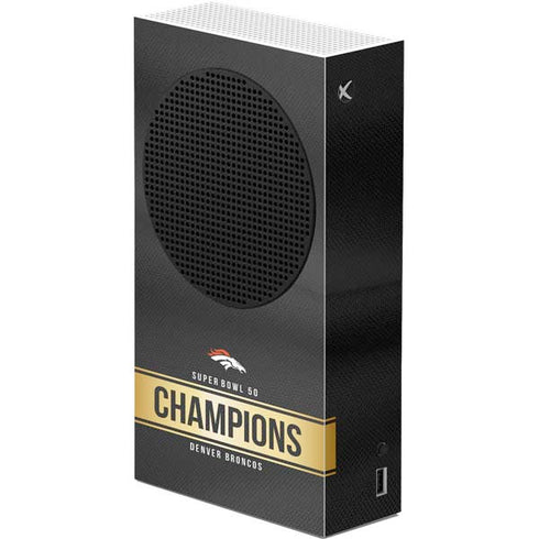 NFL Denver Broncos Super Bowl 50 Champions Black Xbox Series S Console Skin